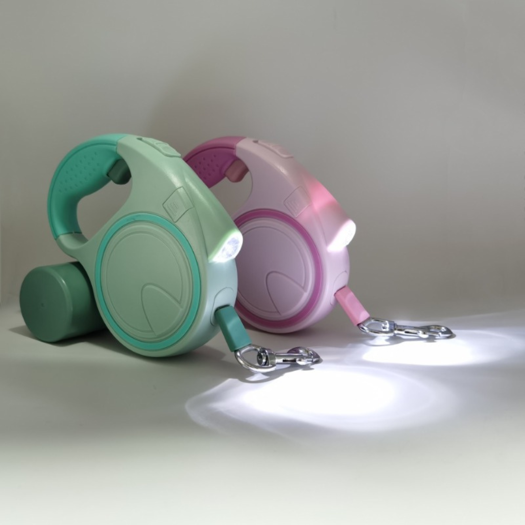 FlexiLite – 5m Hundeleine mit LED & Kotbeutel